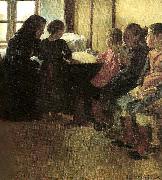 oscar bjorck madam henriksens pigeskole i skagen oil painting artist